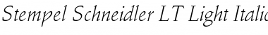 Download StempelSchneidler LT Light Italic Font