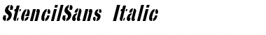 Download StencilSans Italic Font