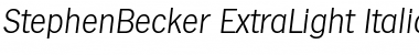 Download StephenBecker-ExtraLight Font