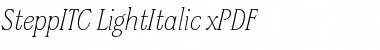 Download SteppITC-LightItalic xPDF Regular Font