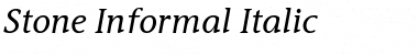 Download Stone Informal Italic Font