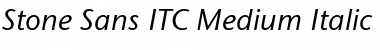 Download Stone Sans ITC Medium Italic Font