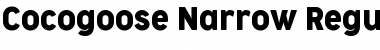 Download Cocogoose Narrow Trial Regular Font Title Preview