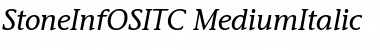 Download StoneInfOSITC Medium Italic Font