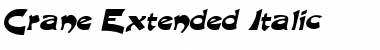 Download CraneExtended Italic Font Title Preview