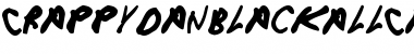 Download CrappyDanBlackAllCaps Regular Font Title Preview
