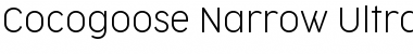 Download Cocogoose Narrow Trial UltraLight Font Title Preview