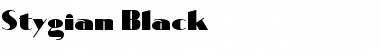 Download Stygian Black Regular Font