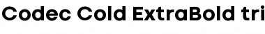 Download Codec Cold Trial ExtraBold Font Title Preview