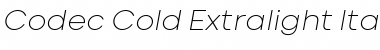 Download Codec Cold ExtraLight Italic Font Title Preview