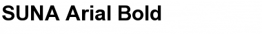 Download SUNA Arial Bold Font Title Preview