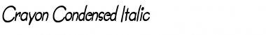 Download CrayonCondensed Italic Font Title Preview
