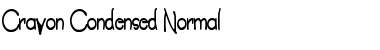 Download CrayonCondensed Normal Font Title Preview