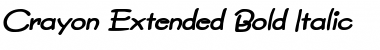 Download CrayonExtended Bold Italic Font Title Preview