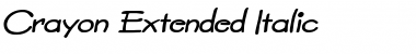 Download CrayonExtended Italic Font Title Preview