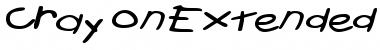 Download CrayonExtended Slanted Font Title Preview