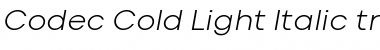 Download Codec Cold Light Italic Font Title Preview