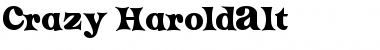 Download Crazy HaroldAlt Regular Font Title Preview