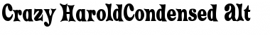 Download Crazy HaroldCondensed Alt Regular Font Title Preview