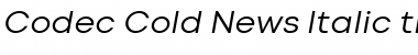 Download Codec Cold News Italic Font Title Preview