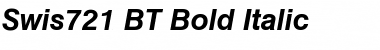 Download Swis721 BT Bold Italic Font