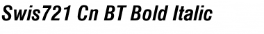 Download Swis721 Cn BT Bold Italic Font