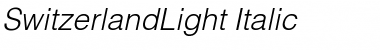 Download SwitzerlandLight Italic Font