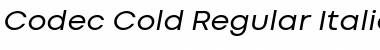 Download Codec Cold Italic Font Title Preview
