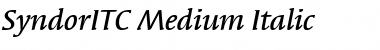 Download SyndorITC-Medium MediumItalic Font
