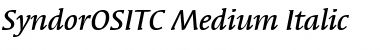 Download SyndorOSITC-Medium MediumItalic Font