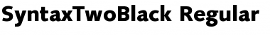 Download SyntaxTwoBlack Regular Font