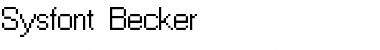 Download Sysfont Becker Normal Font