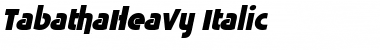 Download TabathaHeavy Italic Font Title Preview