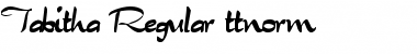 Download Tabitha Regular Font Title Preview