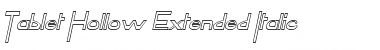 Download TabletHollowExtended Italic Font