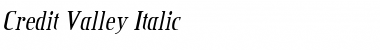 Download Credit Valley Italic Font Title Preview