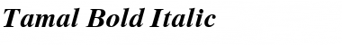 Download Tamal Bold Italic Font Title Preview