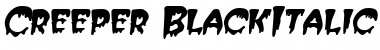 Download Creeper BlackItalic Font Title Preview