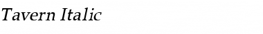 Download Tavern Italic Font Title Preview