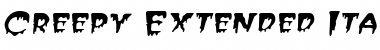 Download CreepyExtended Italic Font Title Preview
