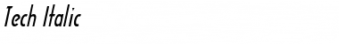 Download Tech Italic Font Title Preview