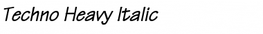 Download Techno Heavy Italic Font Title Preview