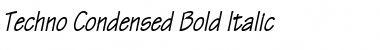 Download Techno-Condensed Bold Italic Font Title Preview