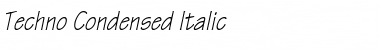 Download Techno-Condensed Italic Font