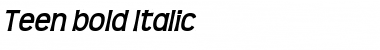 Download Teen bold Italic Font Title Preview