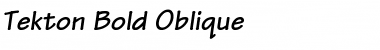 Download Tekton BoldItalic Font Title Preview