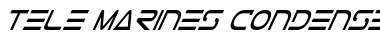Download Tele-Marines Condensed Italic Condensed Italic Font Title Preview