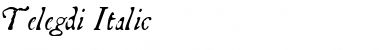 Download Telegdi Italic Font Title Preview