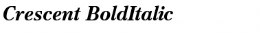 Download Crescent BoldItalic Font Title Preview