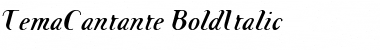 Download TemaCantante Bold Italic Font Title Preview
